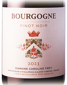 ブルゴーニュ　ピノ・ノワール赤2023 ドメーヌ　カロリーヌ・フレ