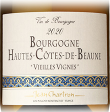 ブルゴーニュ　オート・コート・ド・ボーヌ白2020　ドメーヌ　ジャン・シャルトロン